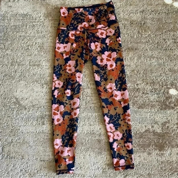 prAna Kimble 7/8 Leggings Yoga Pants Gym Workout Printed Floral: XS - Picture 2 of 10